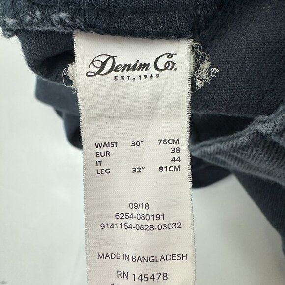 Denim Co. Straight Leg Women's size 30 Gray Denim Jeans - Picture 3 of 5